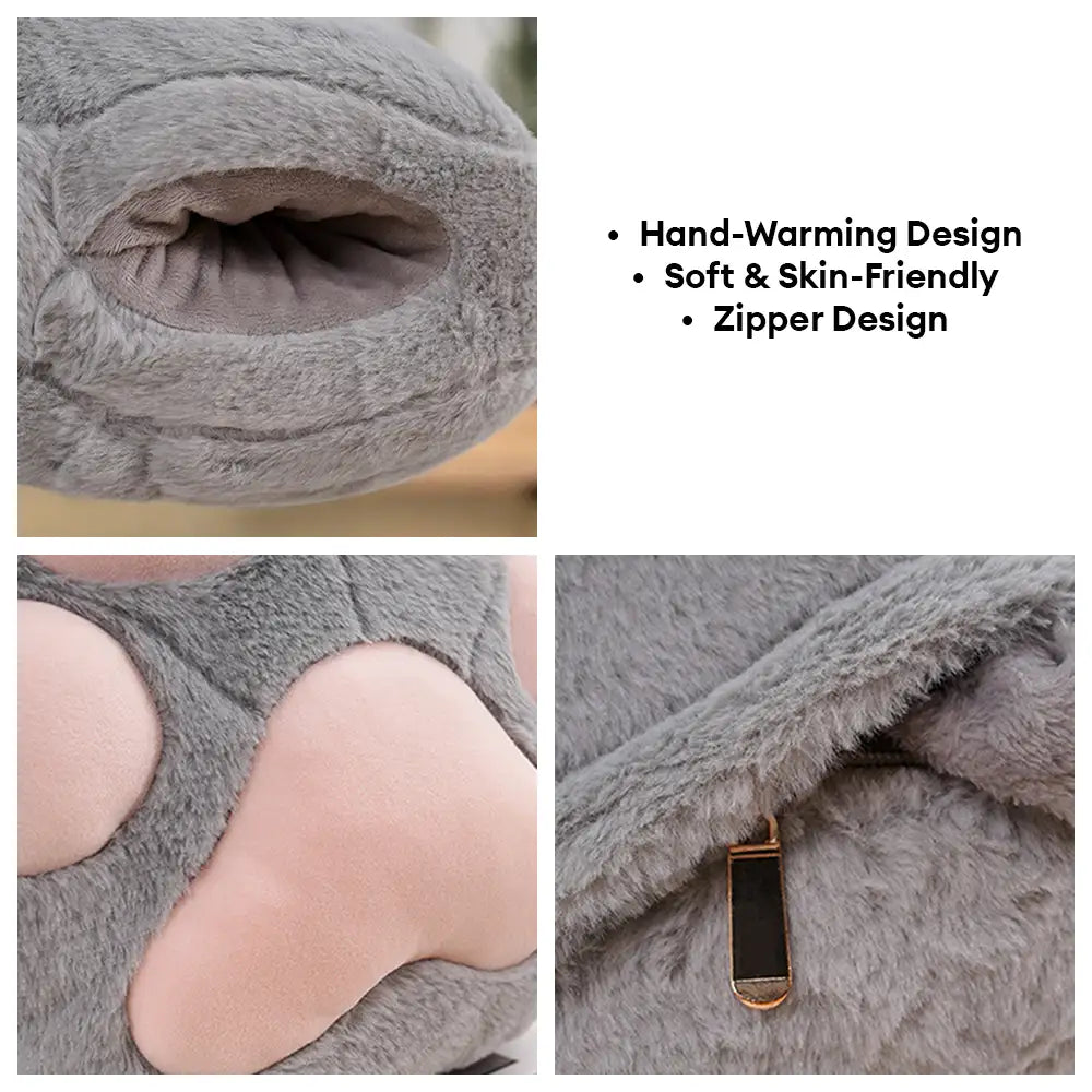 Set di cuscino a forma di zampa di gatto multifunzionale e coperta morbida in peluche corto