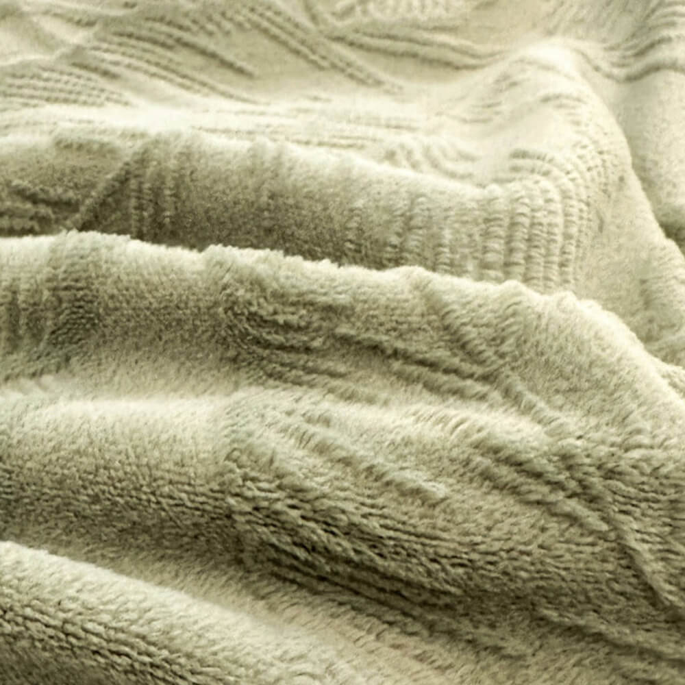 Set di lenzuola in velluto caldo di latte con relief di foglia naturale