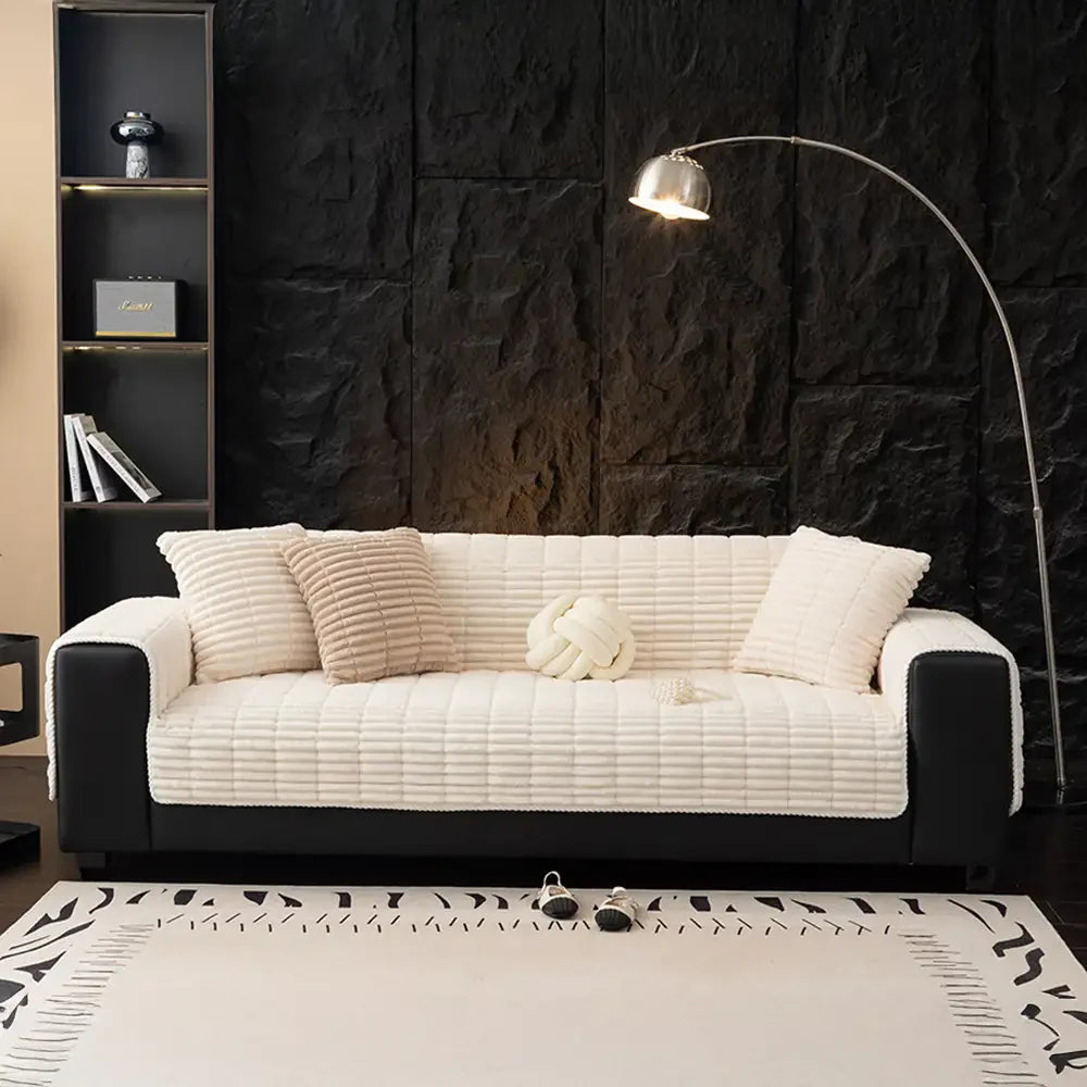 Copertura per divano in flanella accogliente One-Piece, antiscivolo