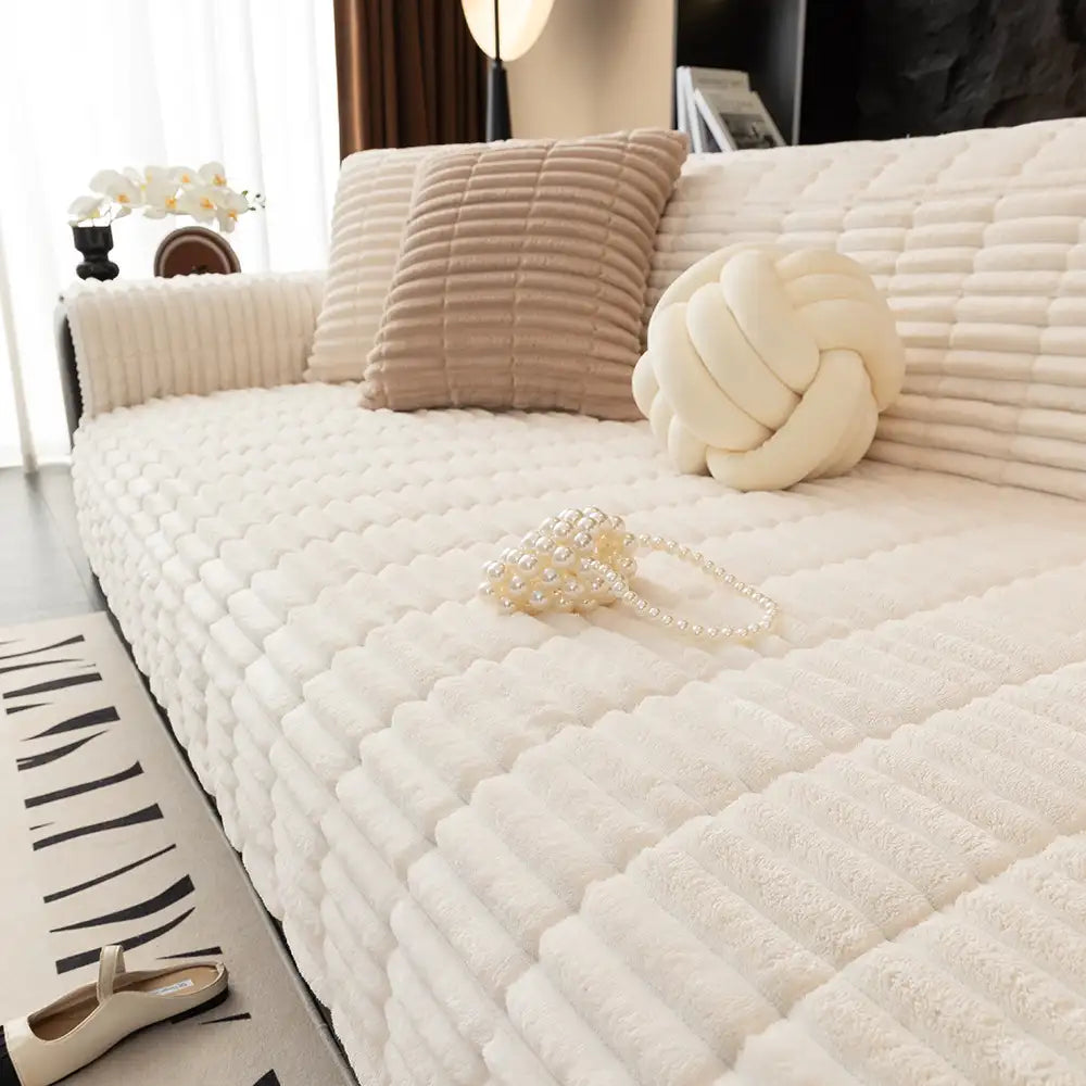 Copertura per divano in flanella accogliente One-Piece, antiscivolo