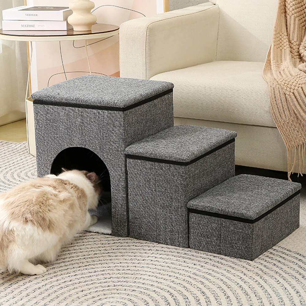 Scale per cani portatili multifunzionali pieghevoli con deposito e condominio