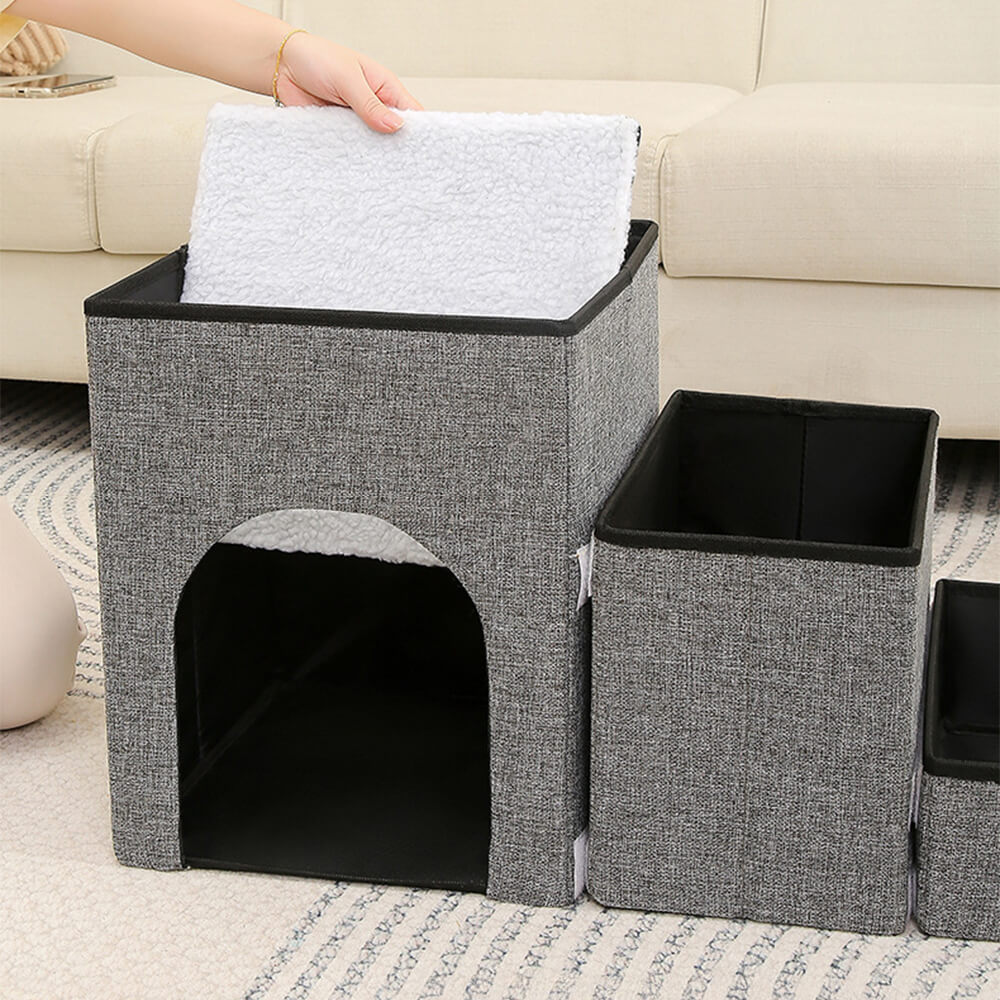 Scale per cani portatili multifunzionali pieghevoli con deposito e condominio