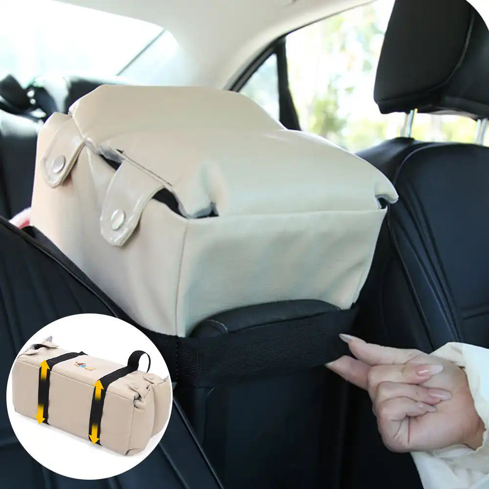 Seggiolino auto per animali domestici in pelle sintetica impermeabile per console centrale da viaggio portatile
