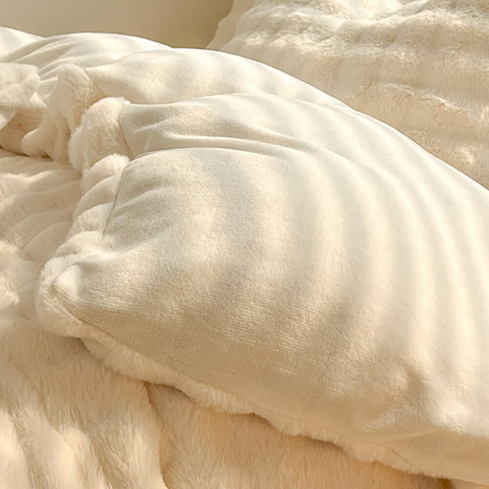 Set di lenzuola in morbido pelo di coniglio cinese, spesse e confortevoli