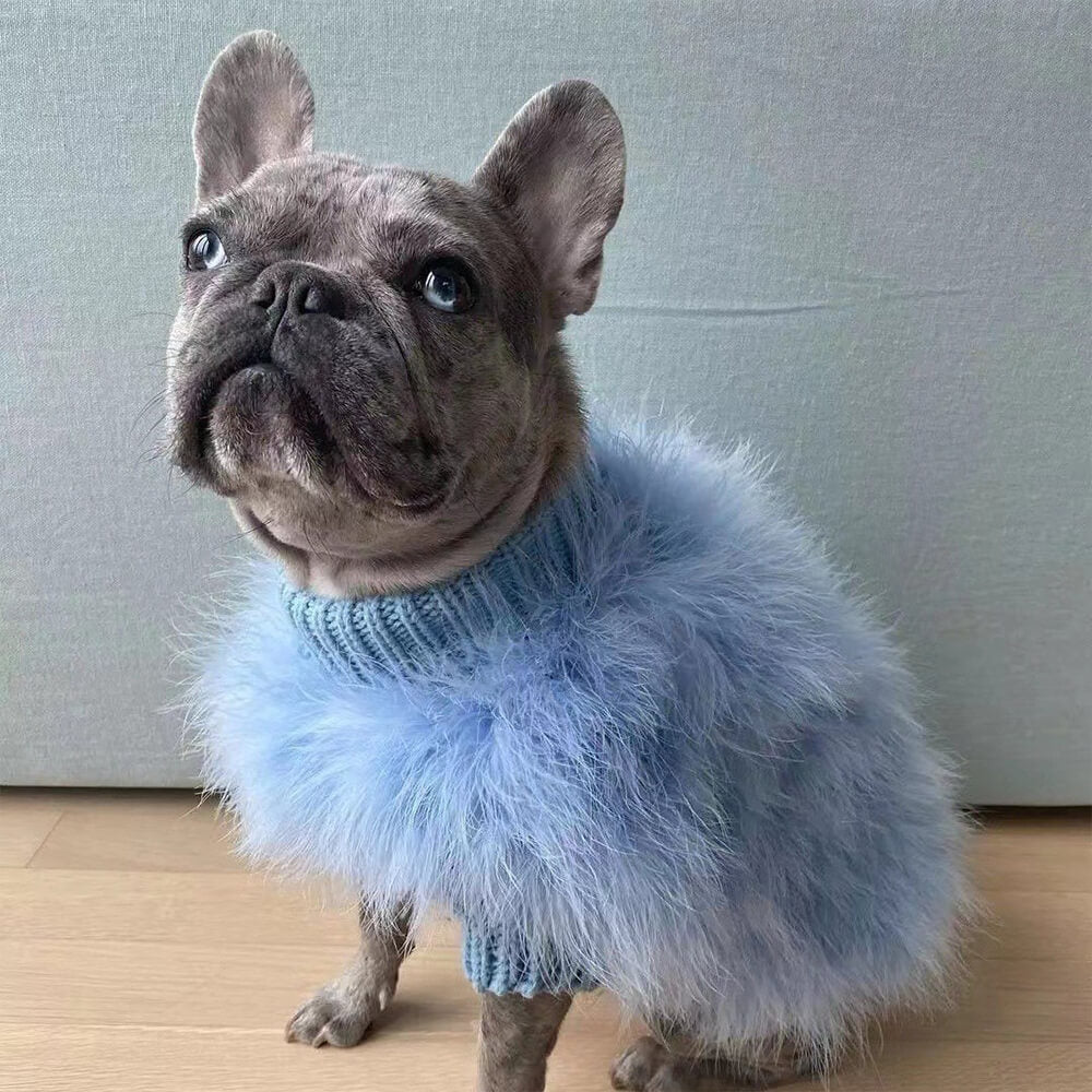 Maglione a collo alto lavorato a maglia per cani, morbido, soffice, alla moda e lussuoso