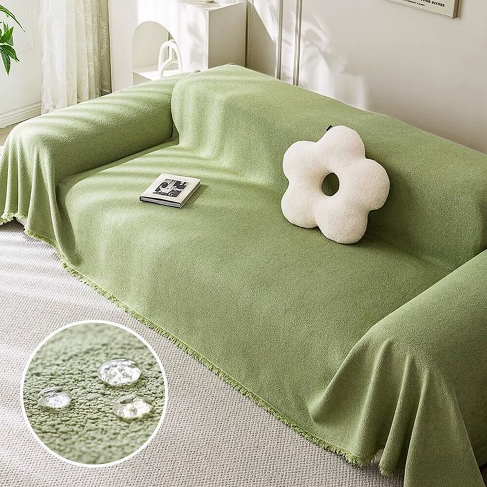 Copertura per divano in morbido teddy impermeabile e in peluche