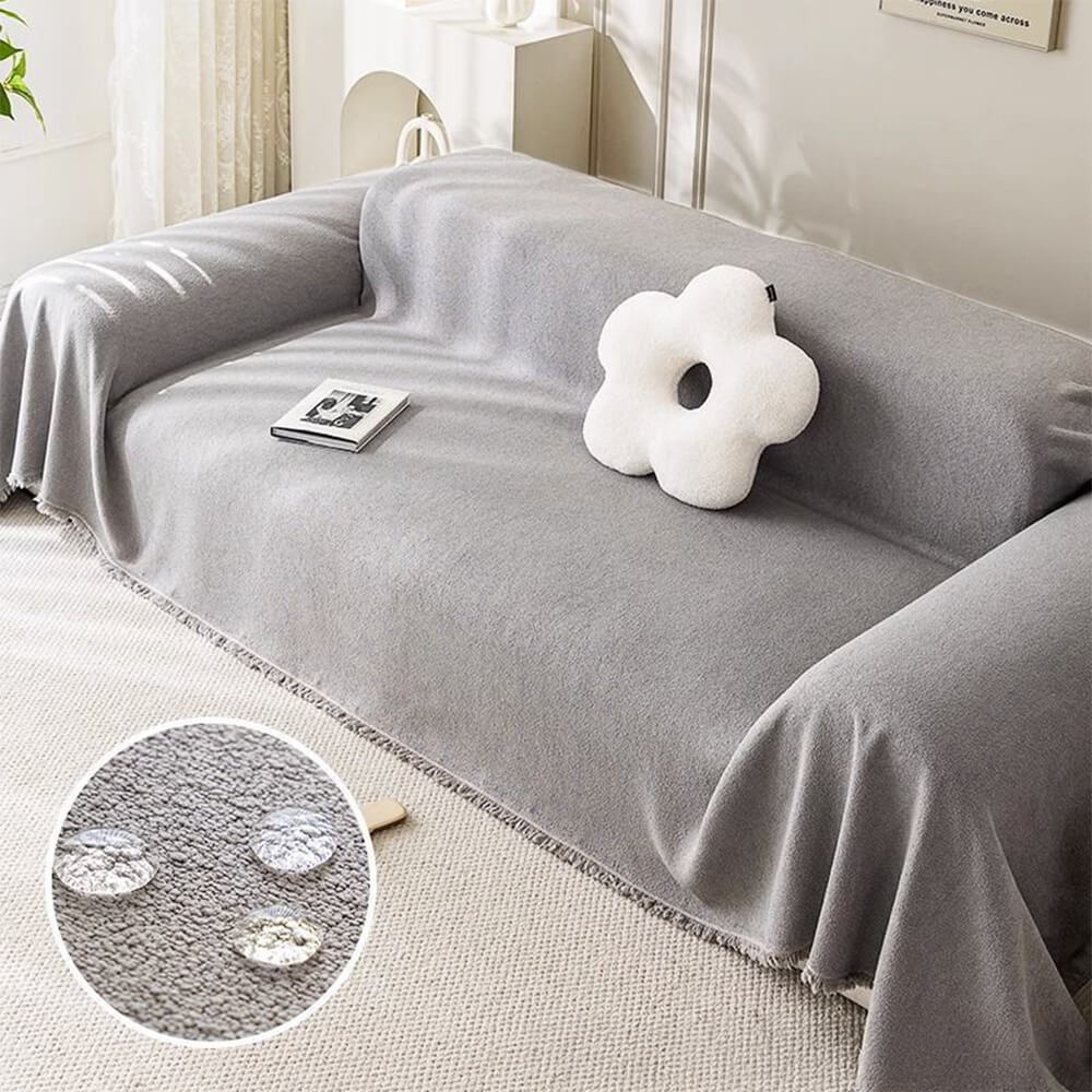 Copertura per divano in morbido teddy impermeabile e in peluche