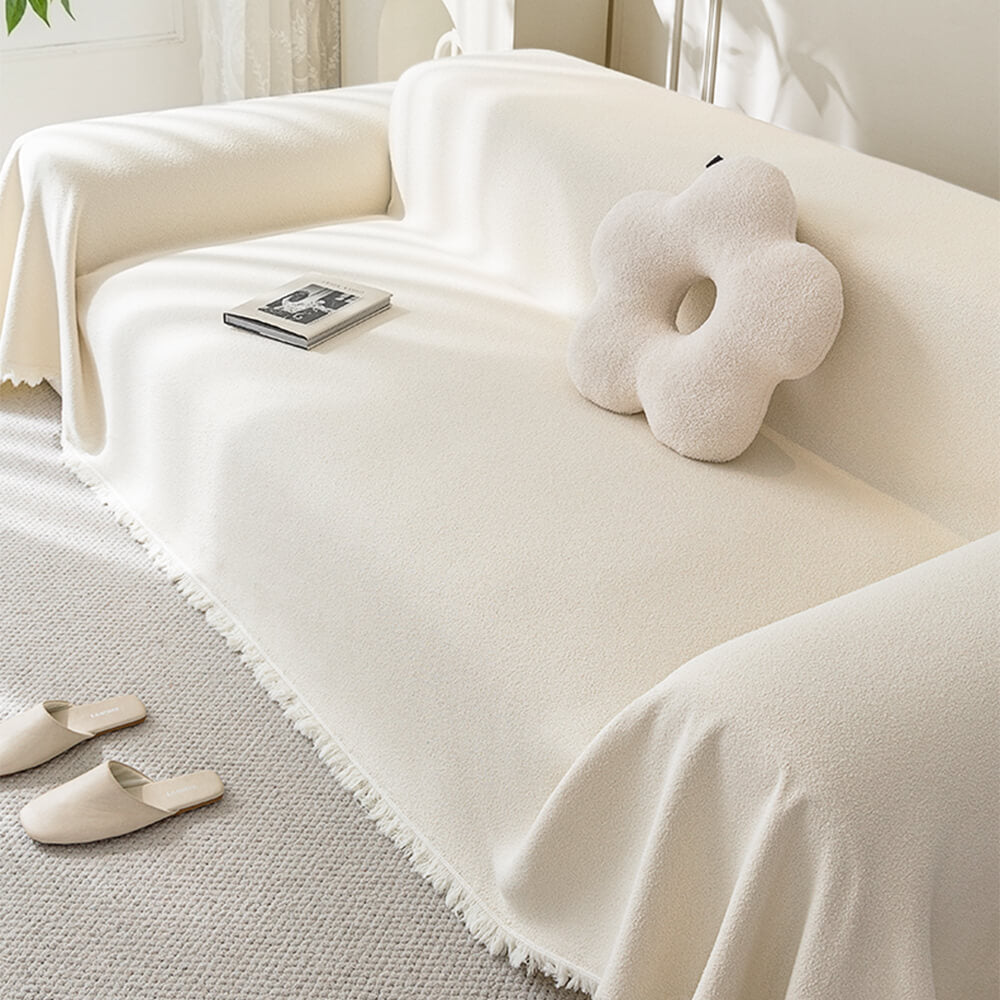 Copertura per divano in morbido teddy impermeabile e in peluche