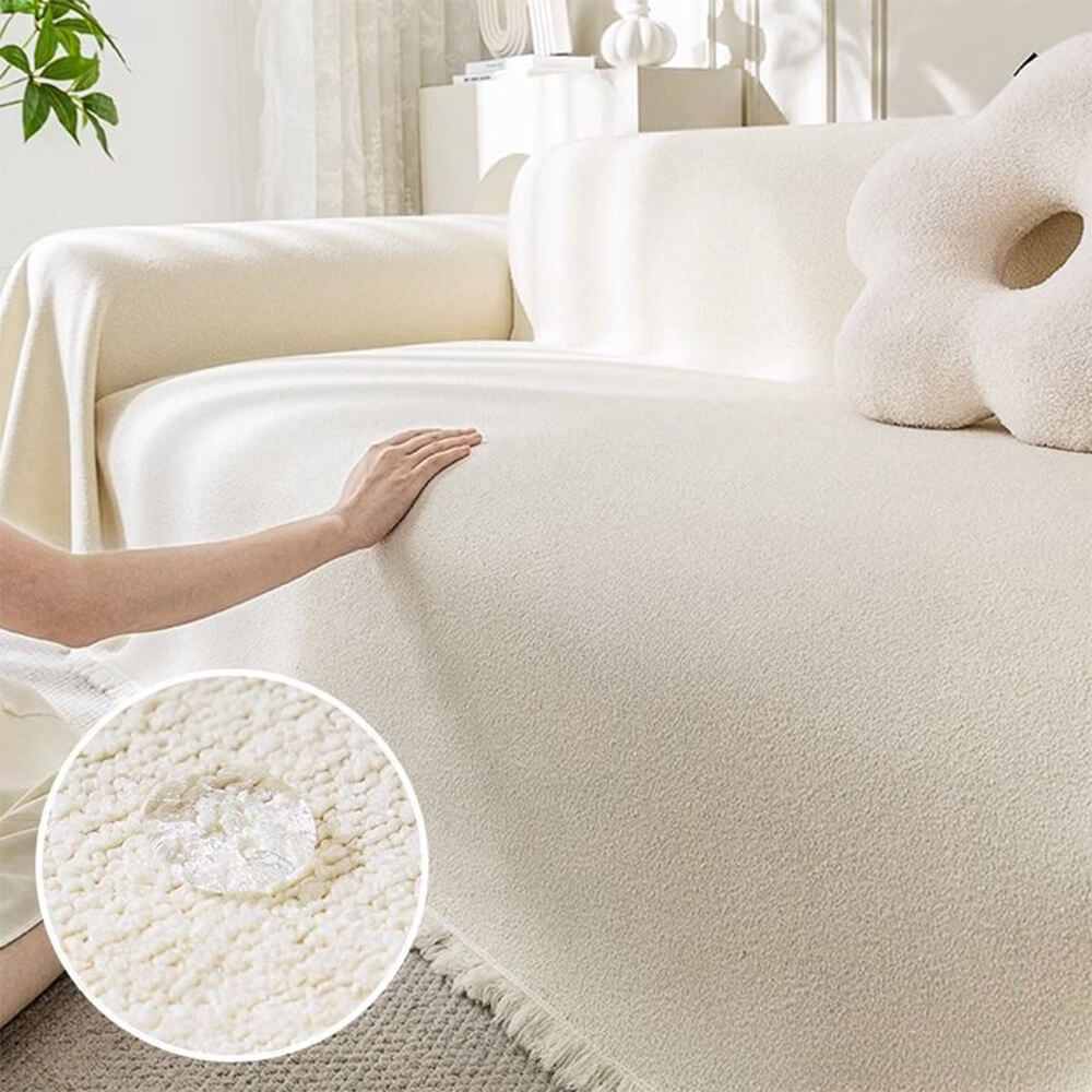 Copertura per divano in morbido teddy impermeabile e in peluche