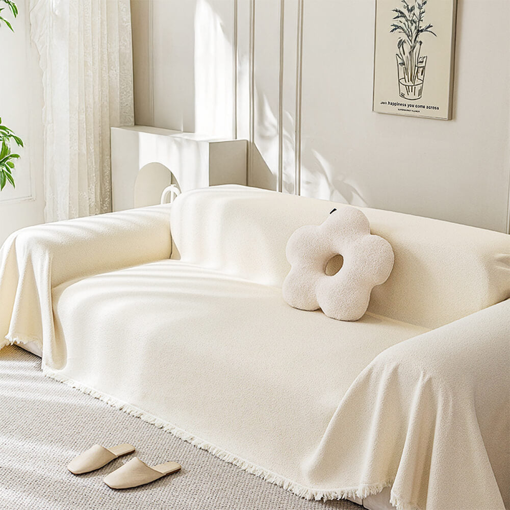 Copertura per divano in morbido teddy impermeabile e in peluche