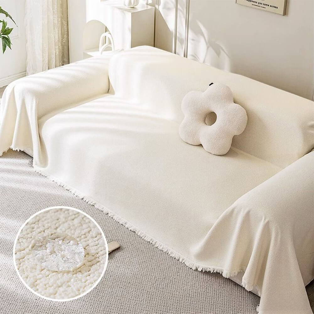 Copertura per divano in morbido teddy impermeabile e in peluche
