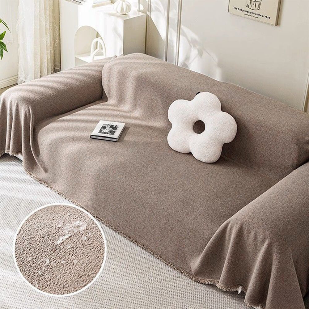 Copertura per divano in morbido teddy impermeabile e in peluche