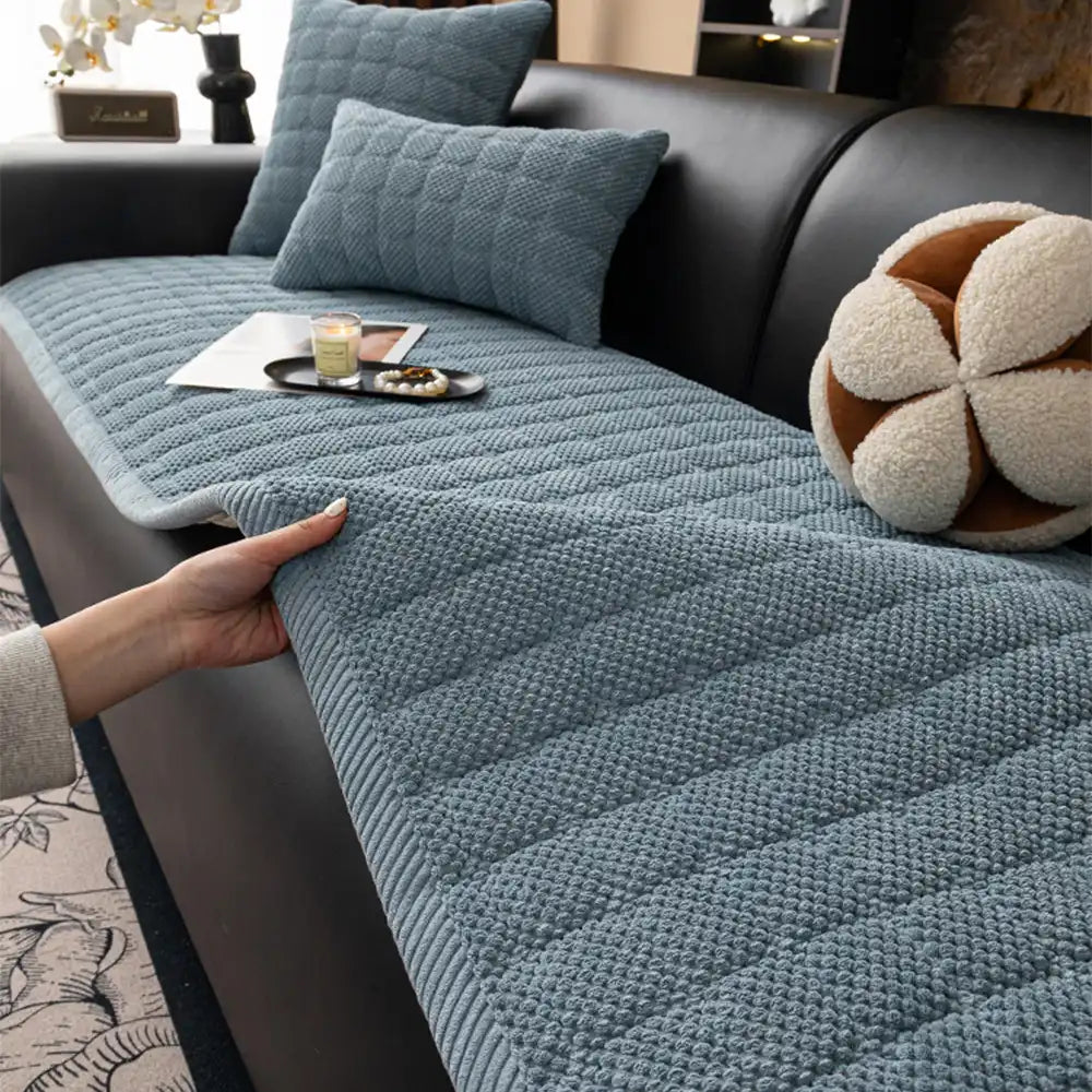 Copertura per divano quadrata in corduroy anti-graffio, adatta agli animali domestici e antiscivolo