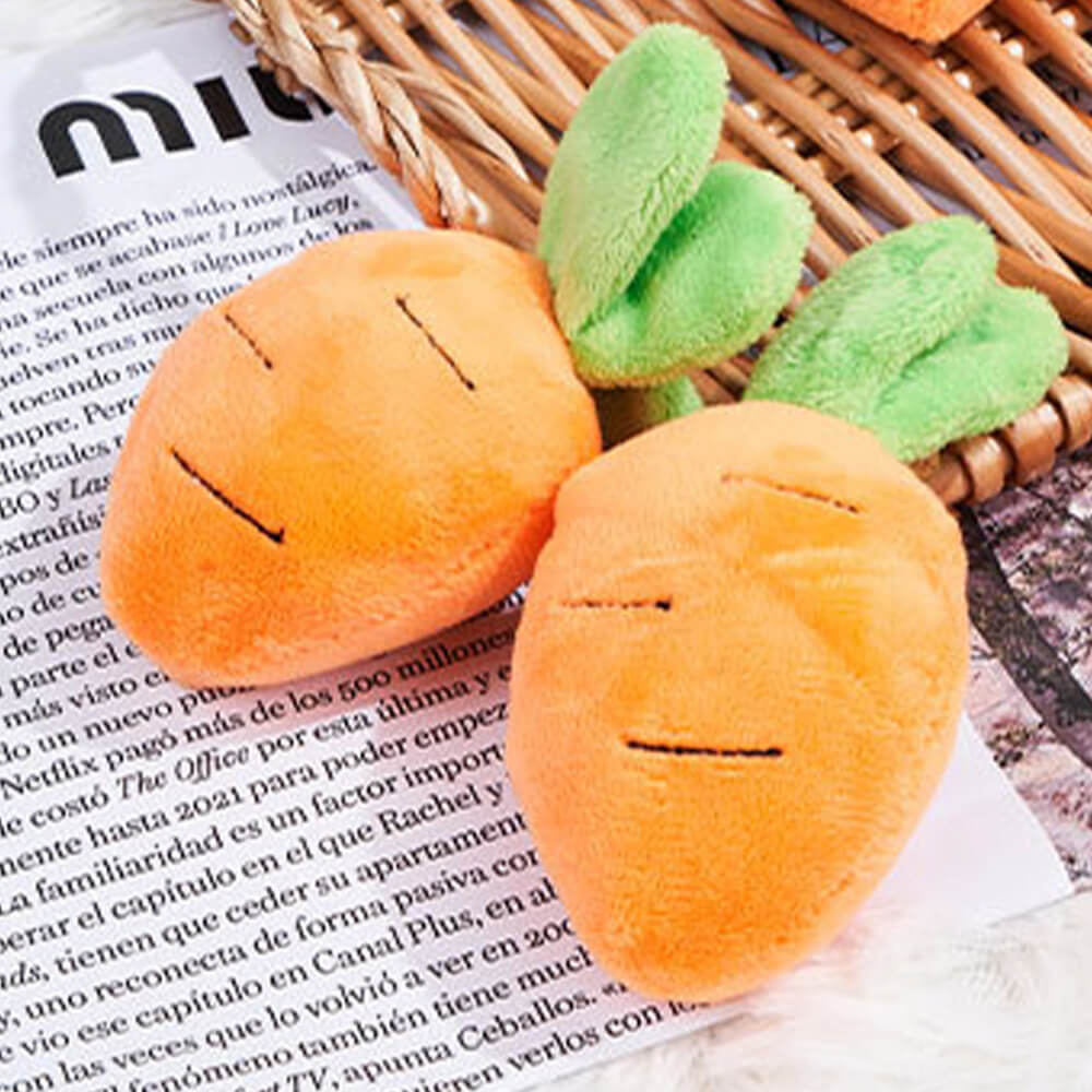 Giocattolo interattivo arricchente per cani, carote scricchiolanti, giocattolo da annusare