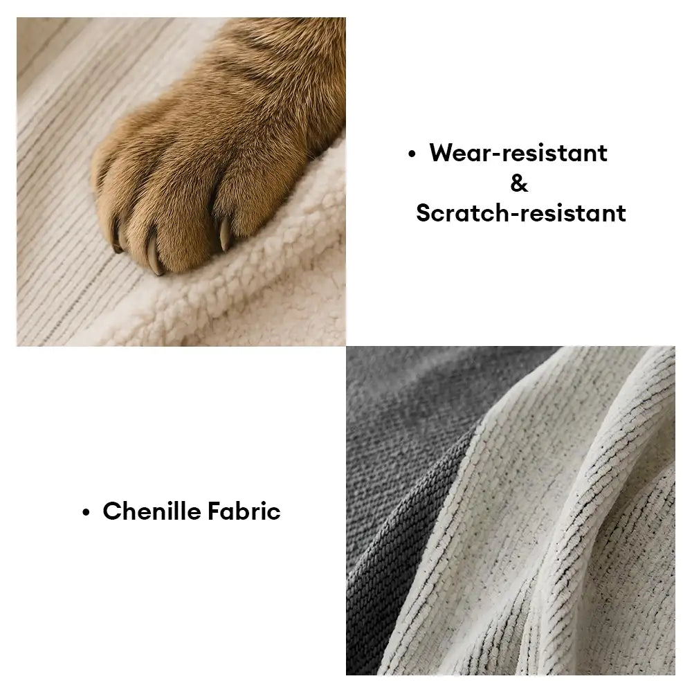 Copertura per divano multifunzionale in chenille resistente ai graffi Stripe Art