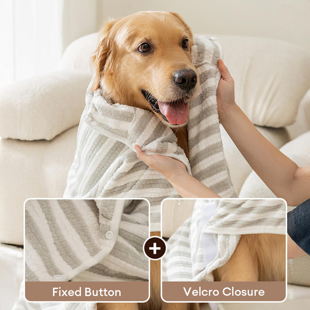 Accappatoio asciugamani per cani multicolore, assorbente, spesso, grande e delicato sulla pelle.