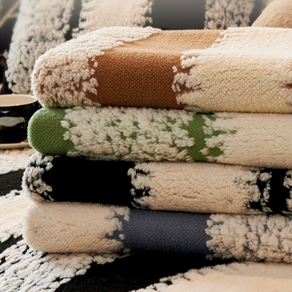 Copertura per divano antiscivolo in chenille a righe spessa e imbottita