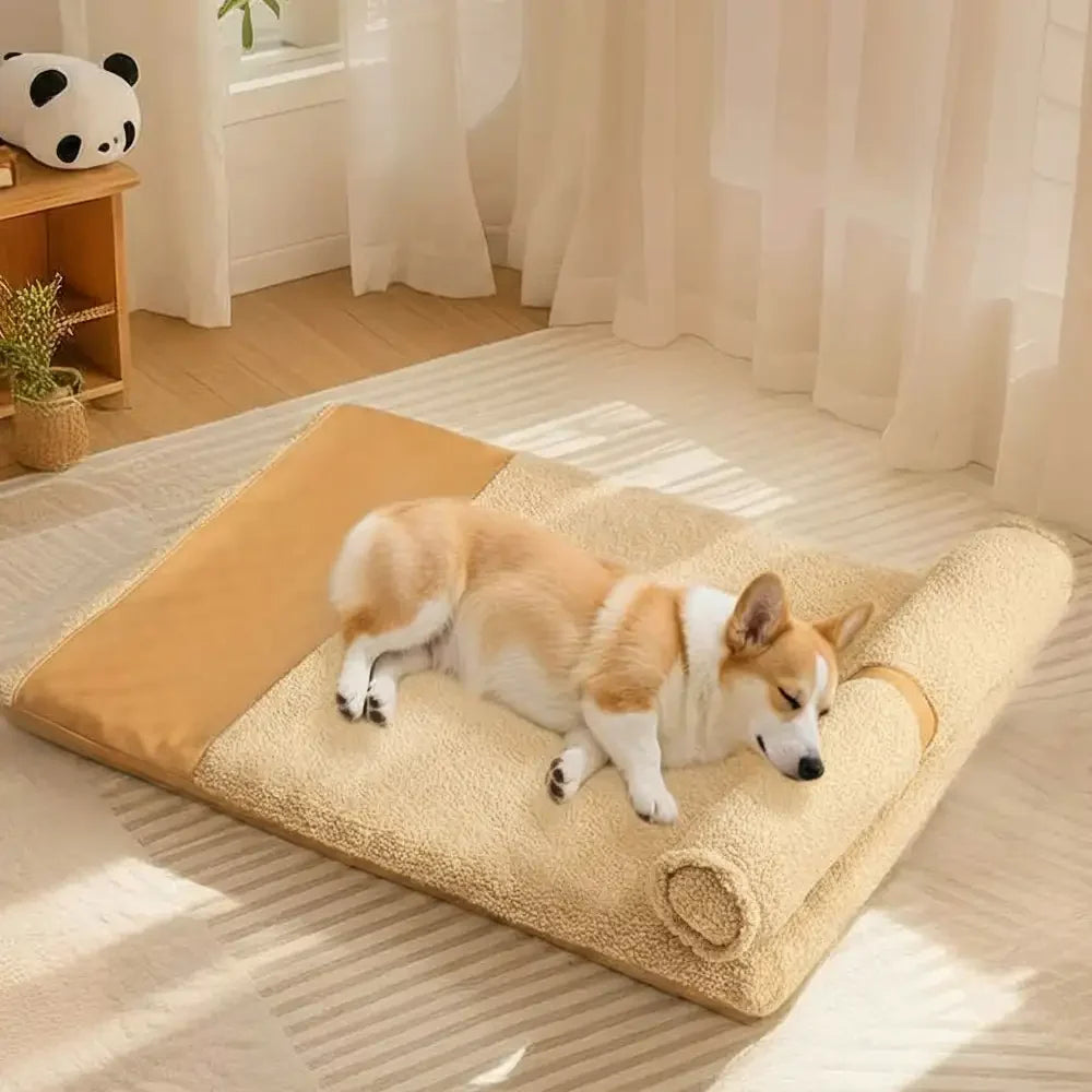 Cuscino per cani Teddy Fluffy Deep Sleep Grande Spazio - Ambra Miele