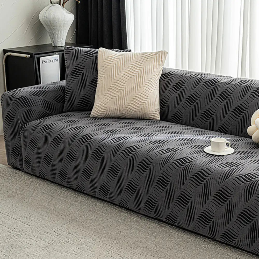 Copertura per divano in pile spesso, jacquard, anti-graffi e stretch