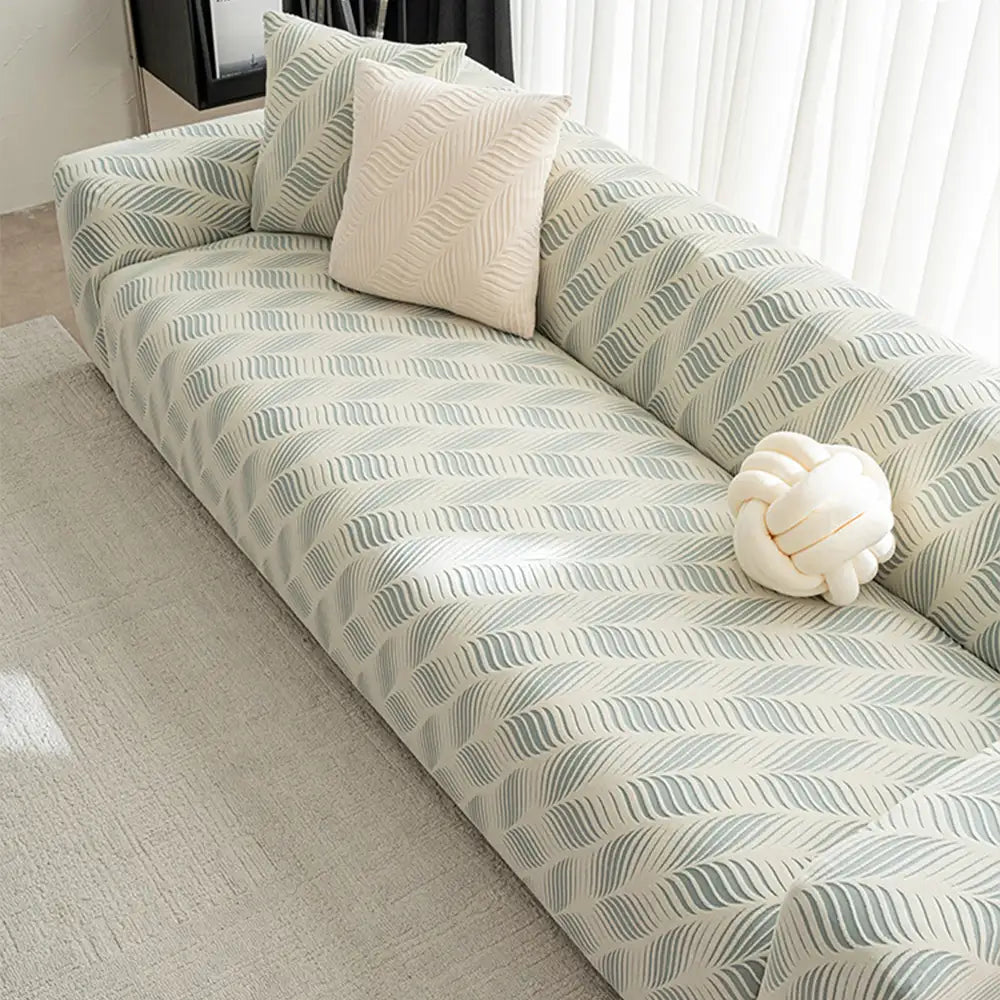 Copertura per divano in pile spesso, jacquard, anti-graffi e stretch