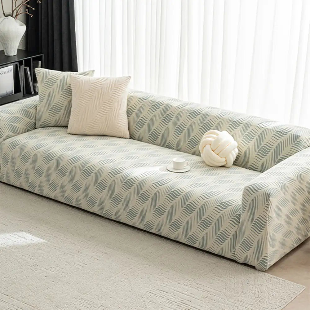 Copertura per divano in pile spesso, jacquard, anti-graffi e stretch