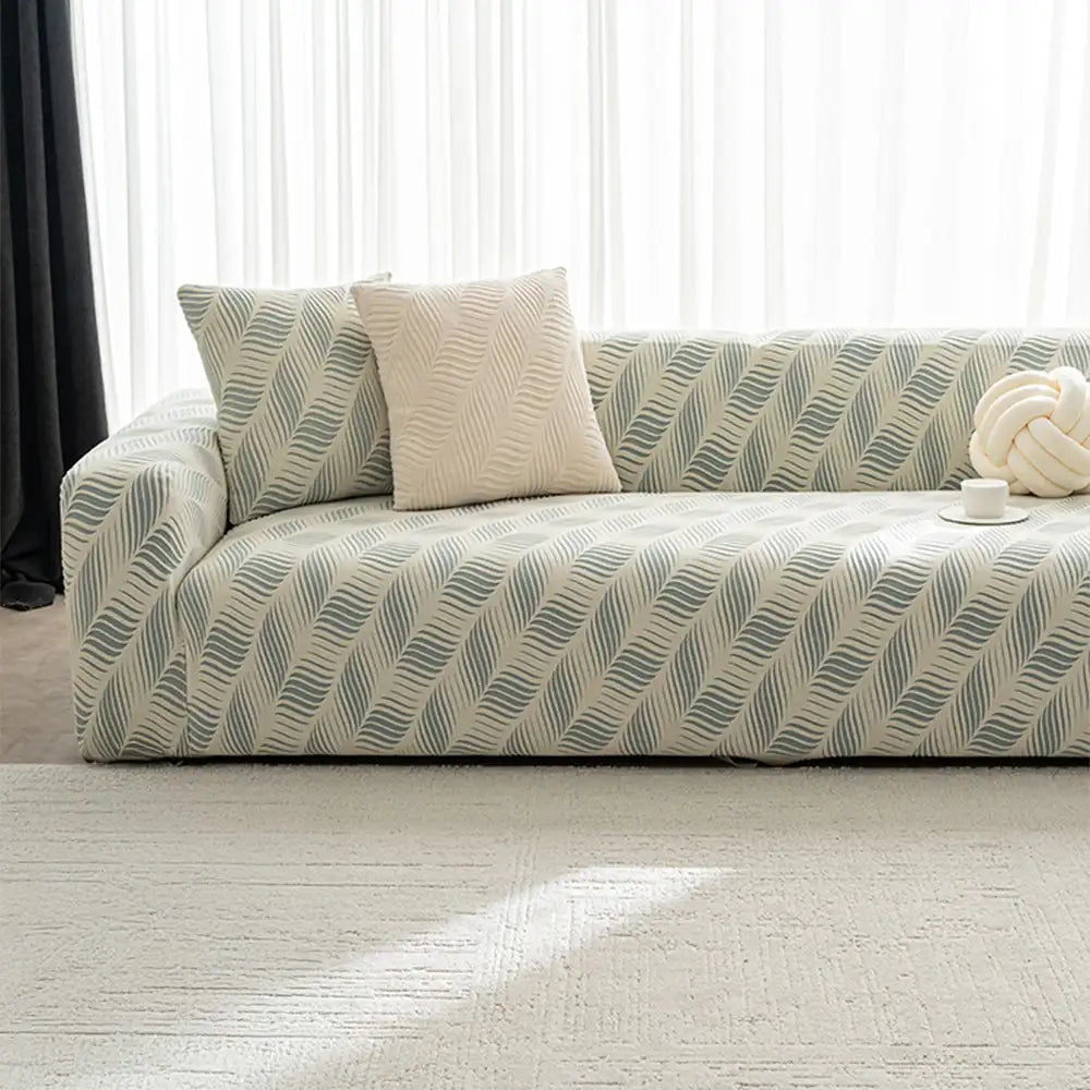 Copertura per divano in pile spesso, jacquard, anti-graffi e stretch