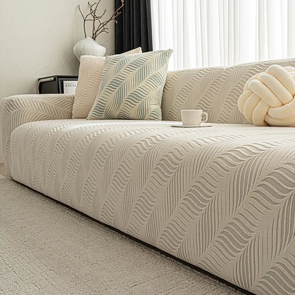 Copertura per divano in pile spesso, jacquard, anti-graffi e stretch