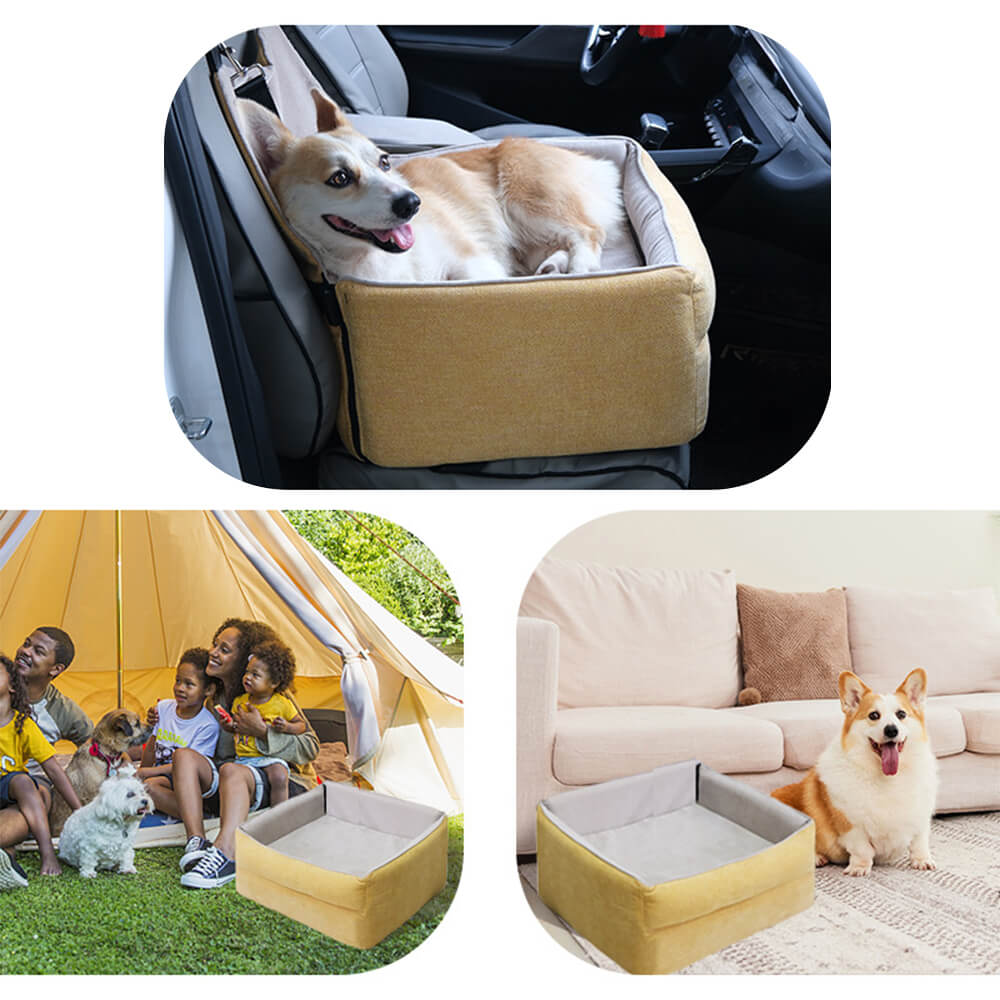Seggiolino per auto per cani elevato e rinforzato per la sicurezza durante i viaggi