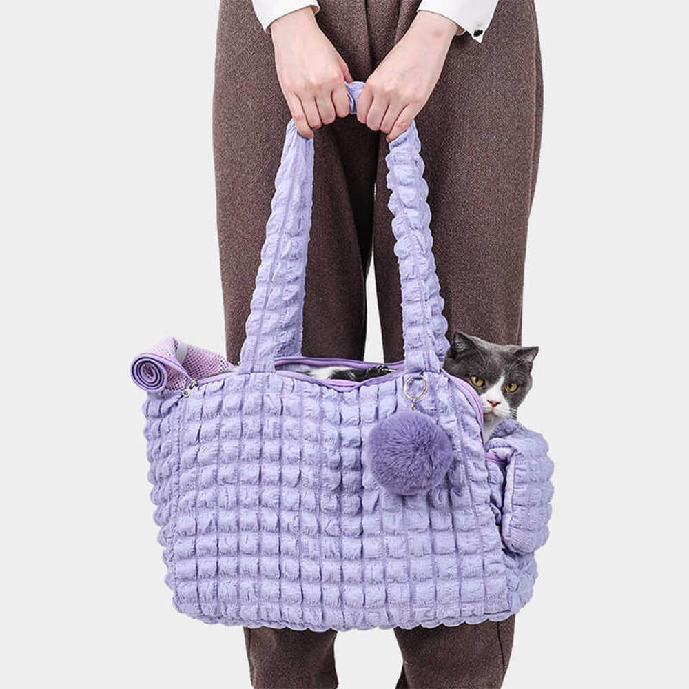 Borsa per trasportare animali domestici trendy, comoda, leggera, traspirante e rimovibile.
