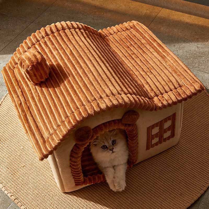 Letto per gatti semi-chiuso di design per la casa