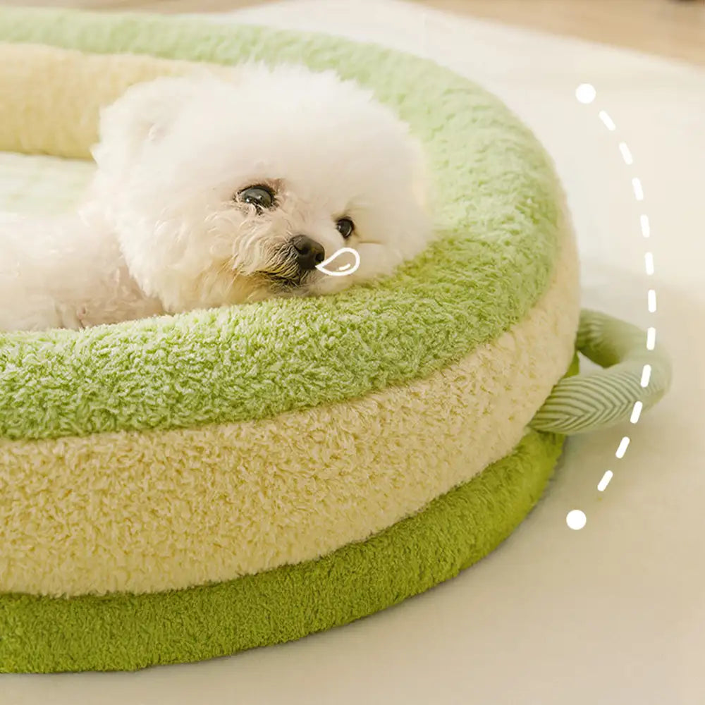 Cuscino ortopedico vintage a quadretti per cani grandi