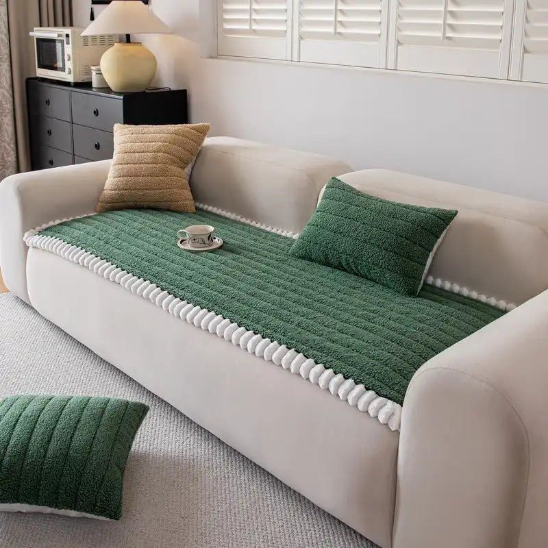 Copertura per divano calda, spessa e comoda, decorazione antiscivolo