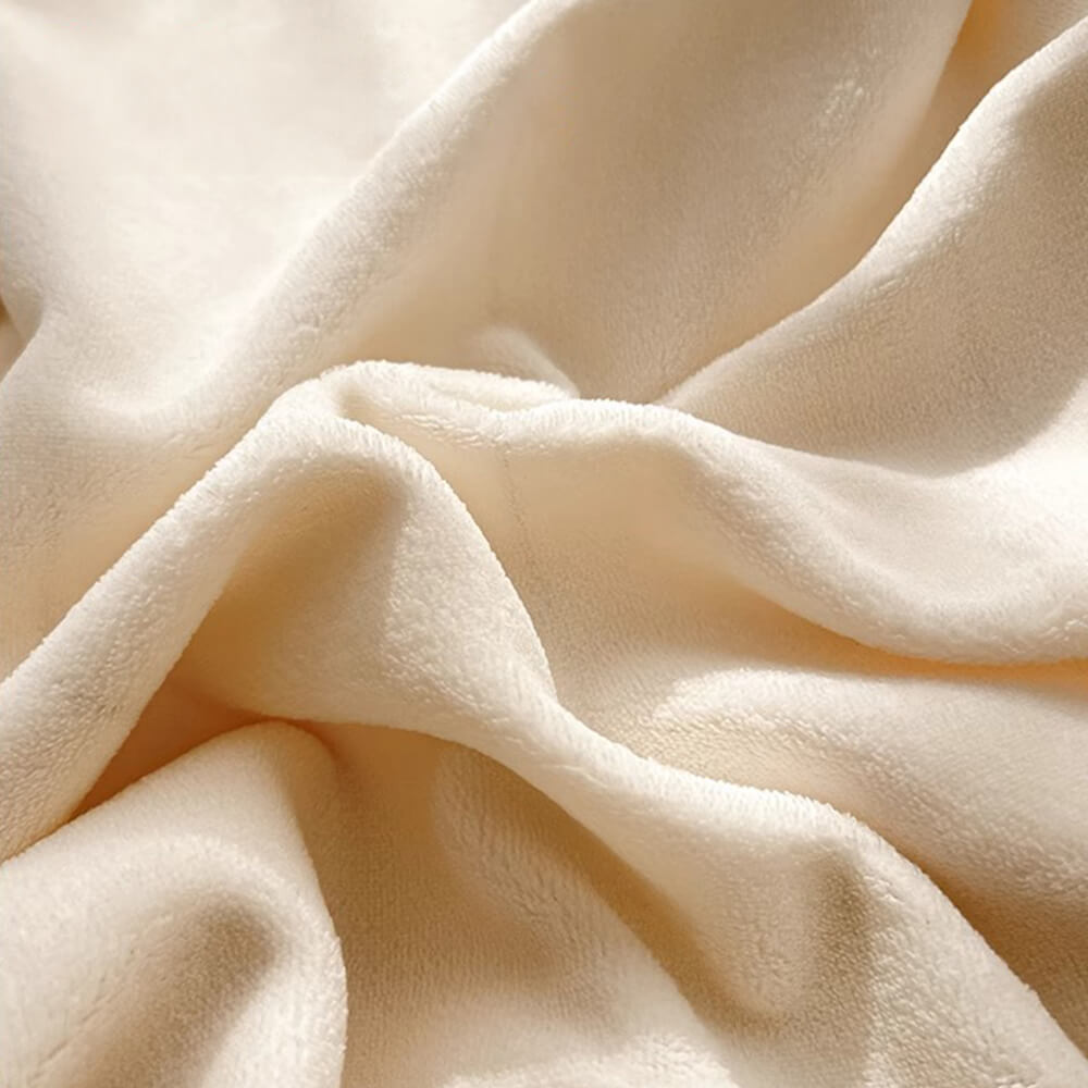 Copertura per materasso in misto cotone di velluto morbido color latte