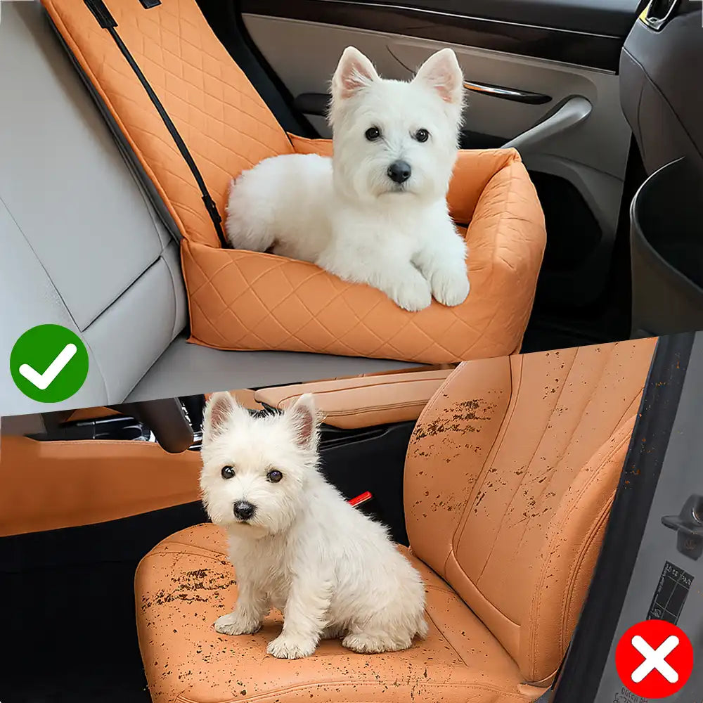 Sedile da viaggio per cani in PU leather resistente ai graffi e impermeabile per auto
