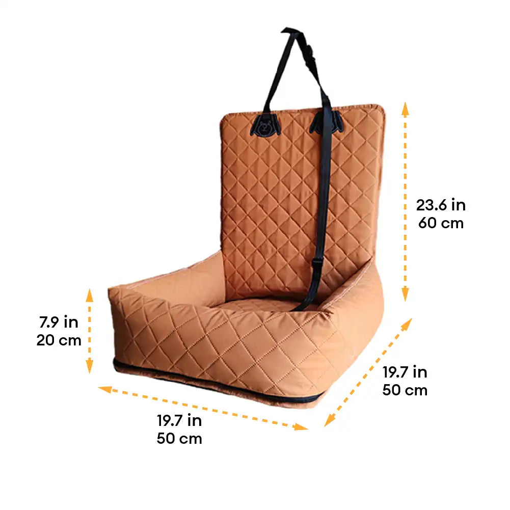 Sedile da viaggio per cani in PU leather resistente ai graffi e impermeabile per auto
