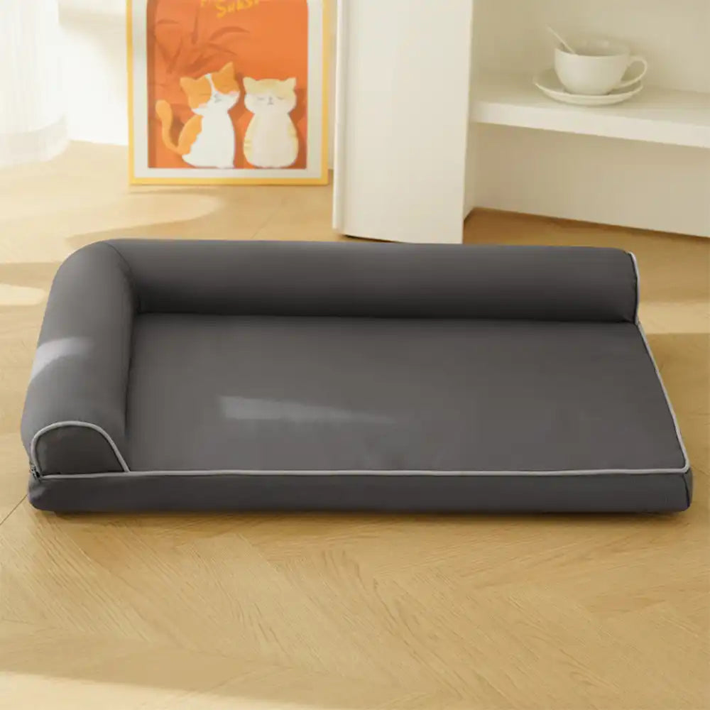 Letto ortopedico in schiuma a forma di uovo impermeabile con lati a rullo L, letto per cani di grandi dimensioni