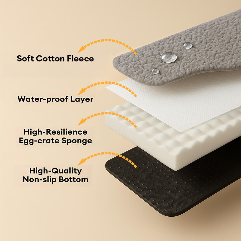 Letto per cani grande impermeabile ortopedico con memory foam rimovibile
