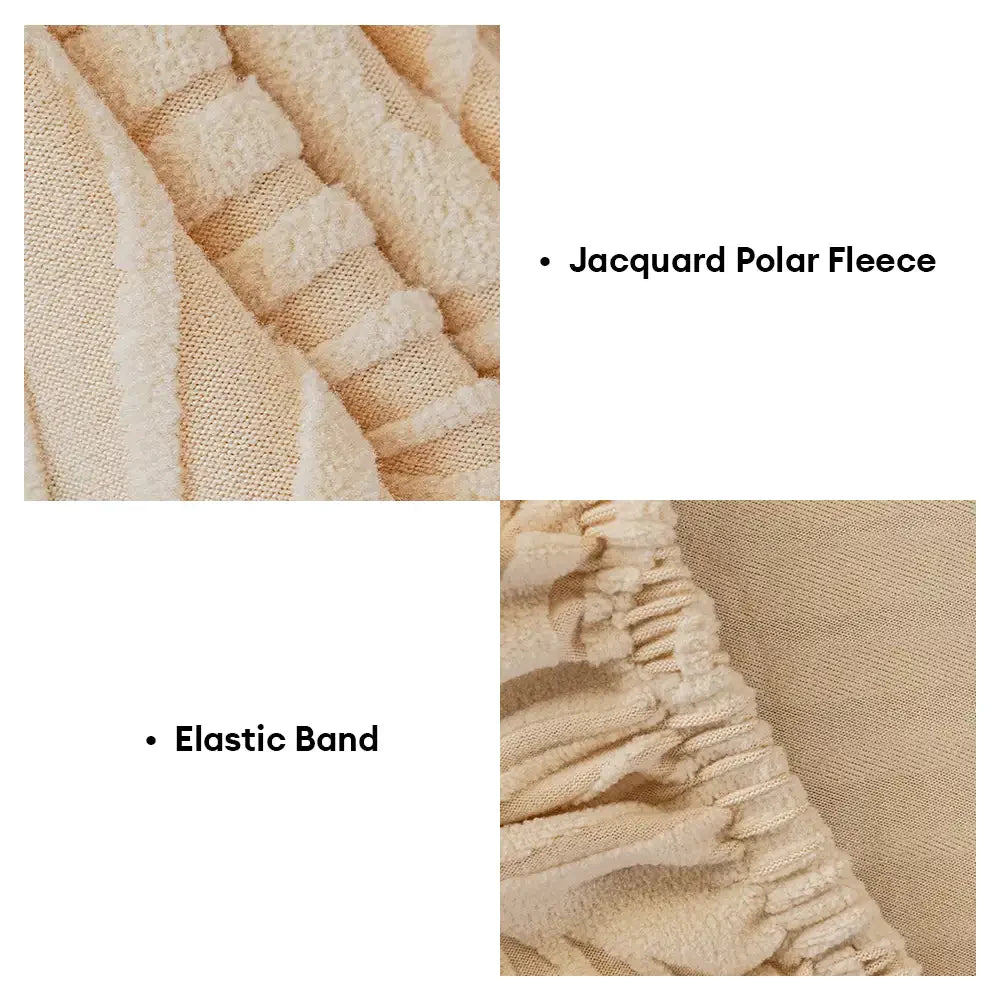 Copertura per divano full wrap in polar fleece jacquard a onde con protezione antistatica