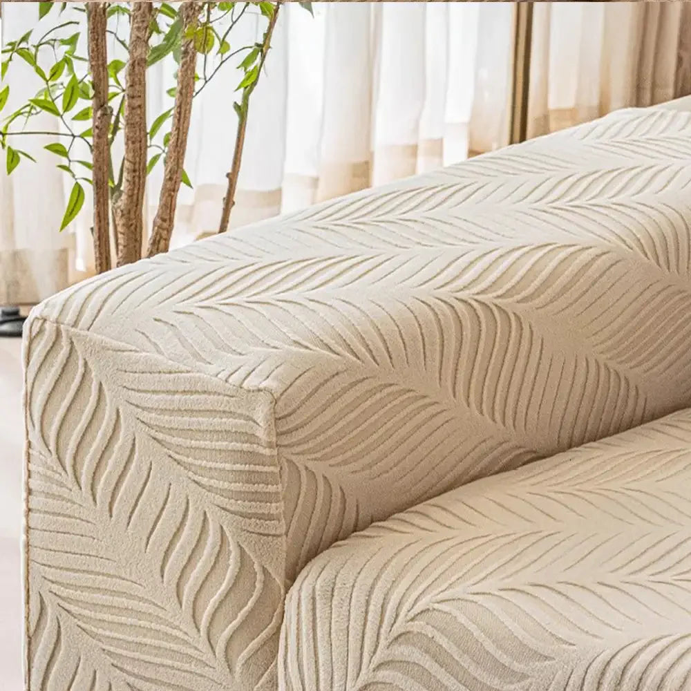 Copertura per divano full wrap in polar fleece jacquard a onde con protezione antistatica