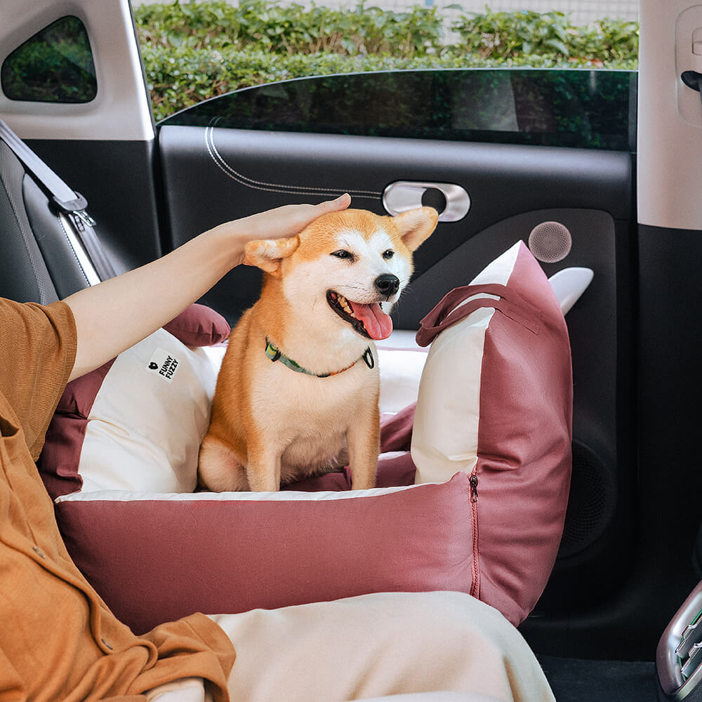 Letto di sicurezza per auto per animali Bear Ears, cuccia per auto per cani.