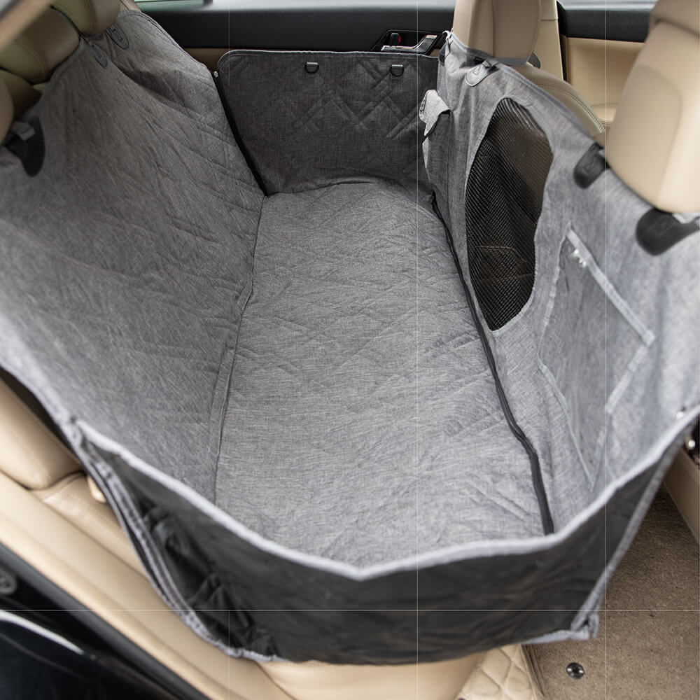 Coperture per sedili auto per cani in tessuto ossford cationico impermeabile e resistente ai graffi.