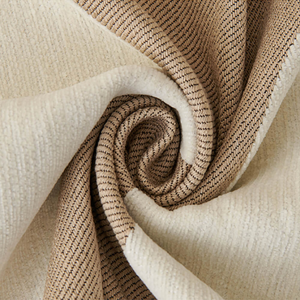 Copertura per divano in chenille doppio lato antiscivolo con frange geometriche