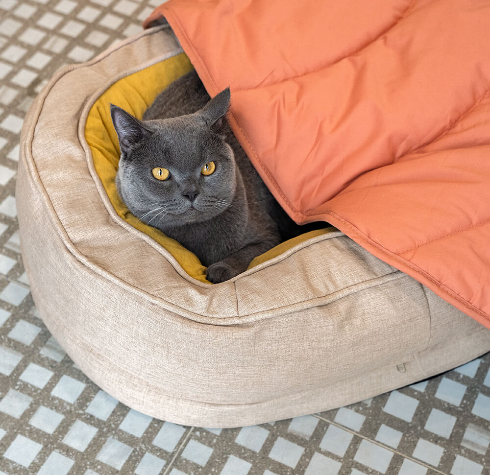 Coperta per cani a forma di foglia