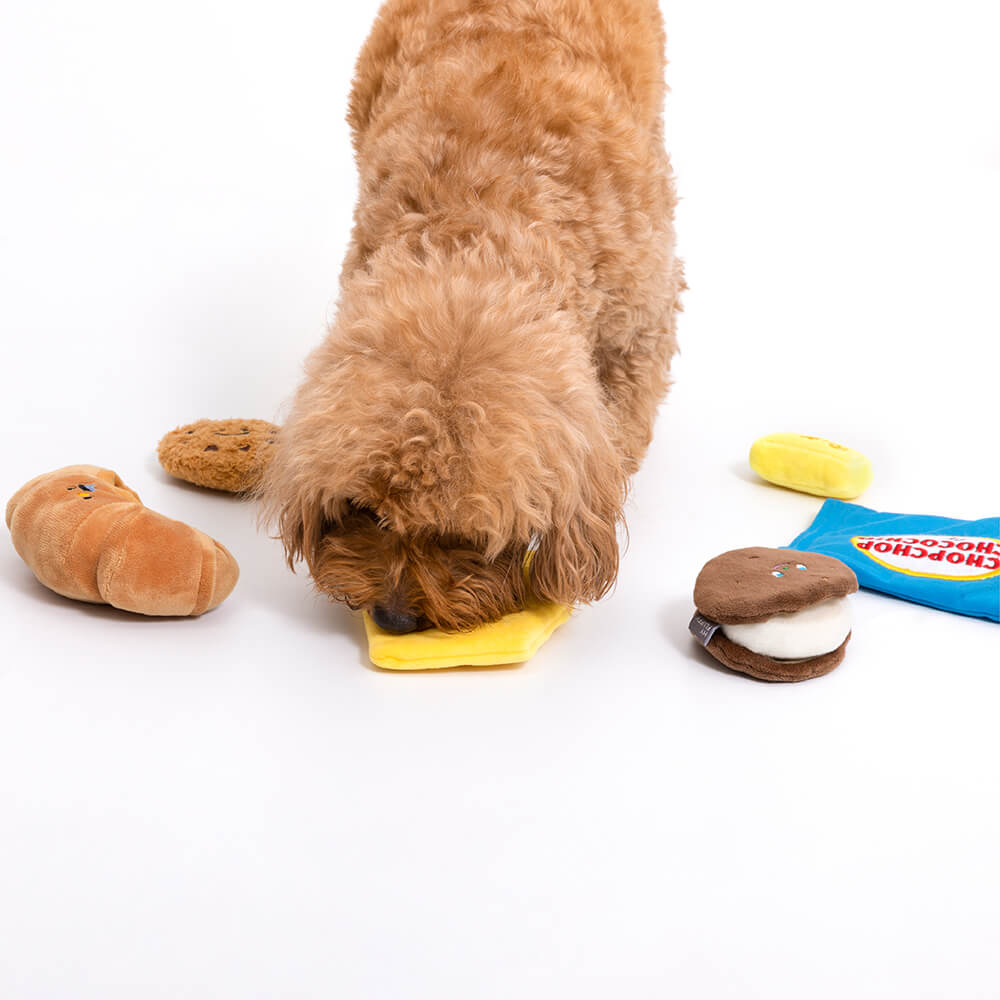 Giocattolo per cani in peluche con squeezer - Panetteria