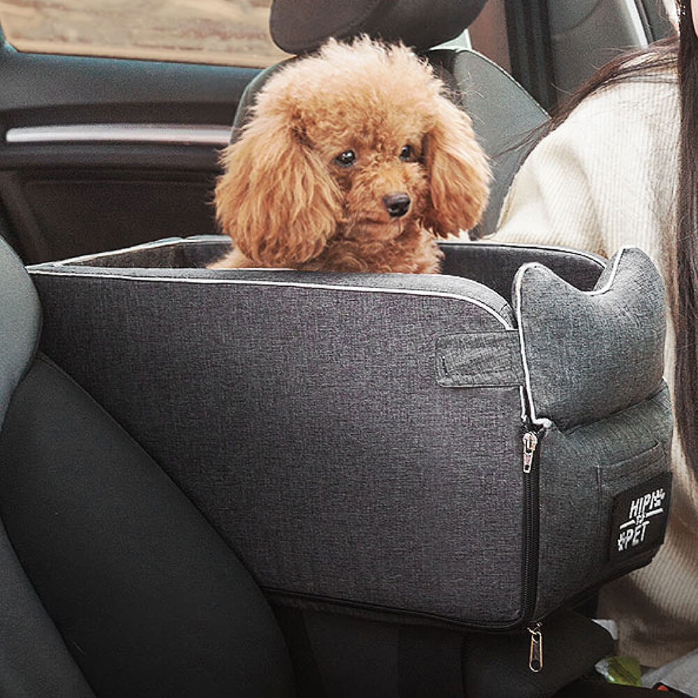 Panca per animali in suede con ripiano quadrato per auto