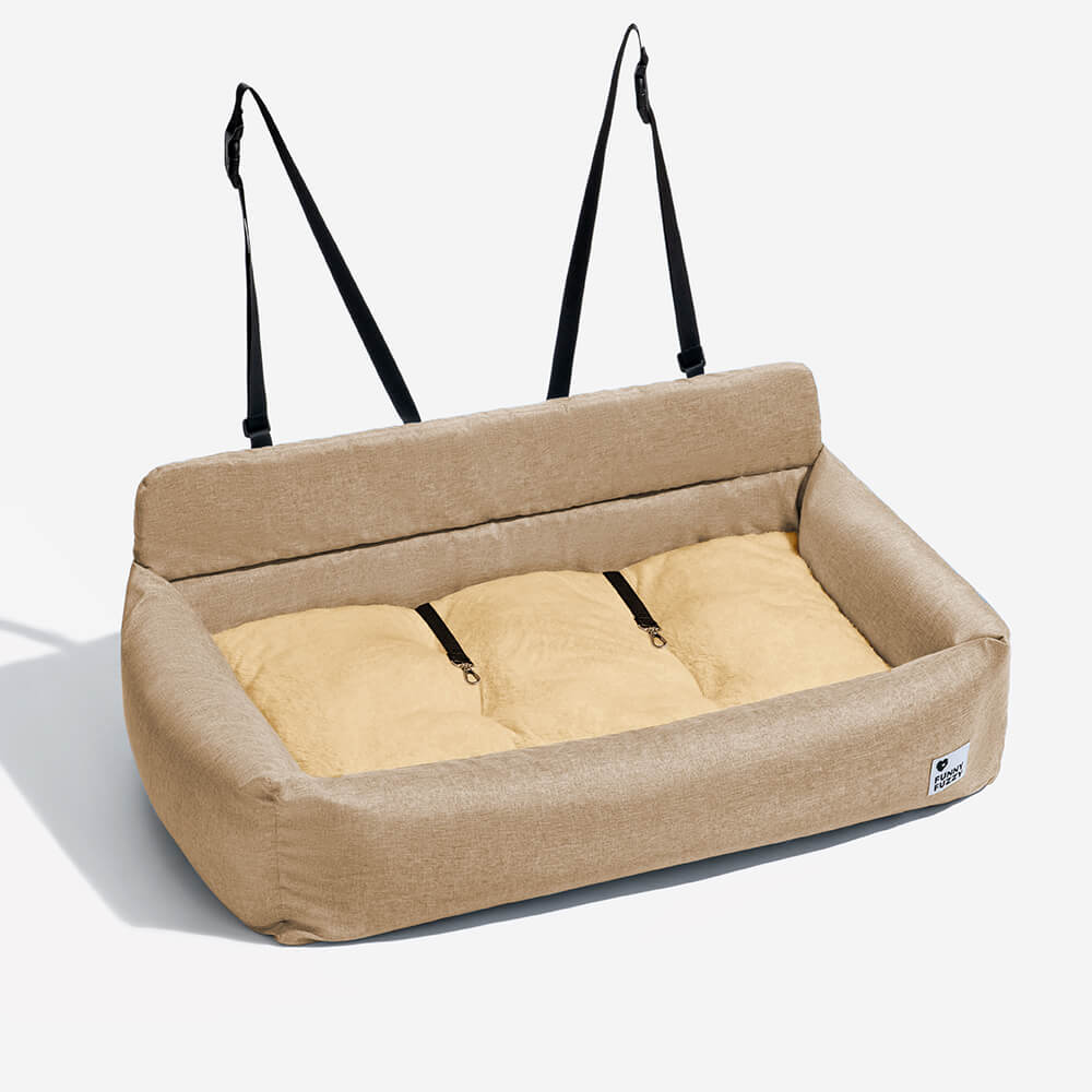 Cuscino da viaggio completo e durevole, lavabile, per auto, letto per cani da sedile posteriore