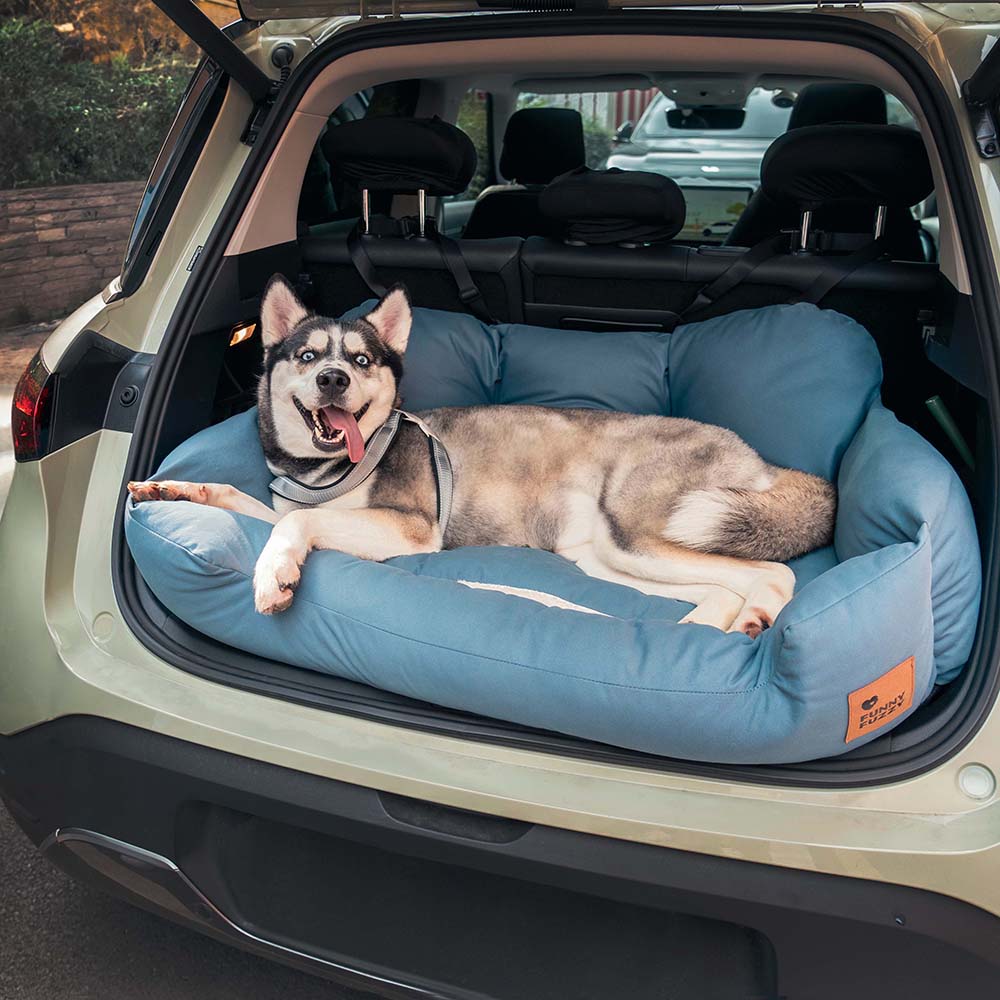 Cuscini di sicurezza per viaggi in auto per cani di taglia media e grande per il sedile posteriore.