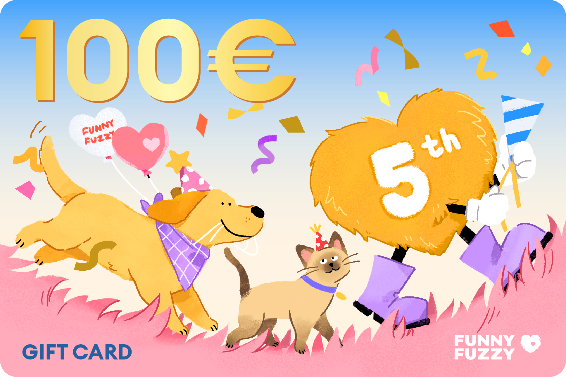 Carta regalo FunnyFuzzy per il 5º anniversario
