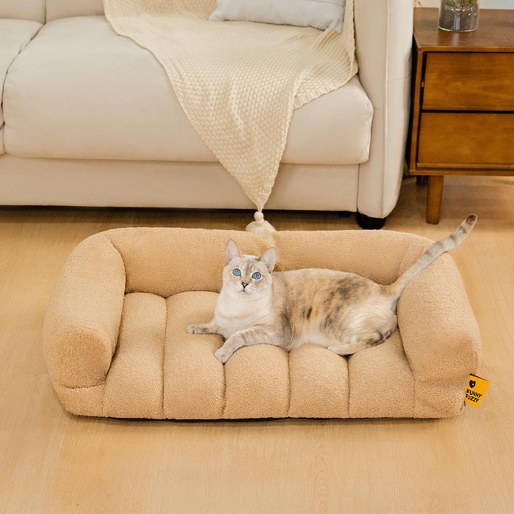 Letto per gatti ortopedico con grande testata morbida e di supporto - Cloudy Napper
