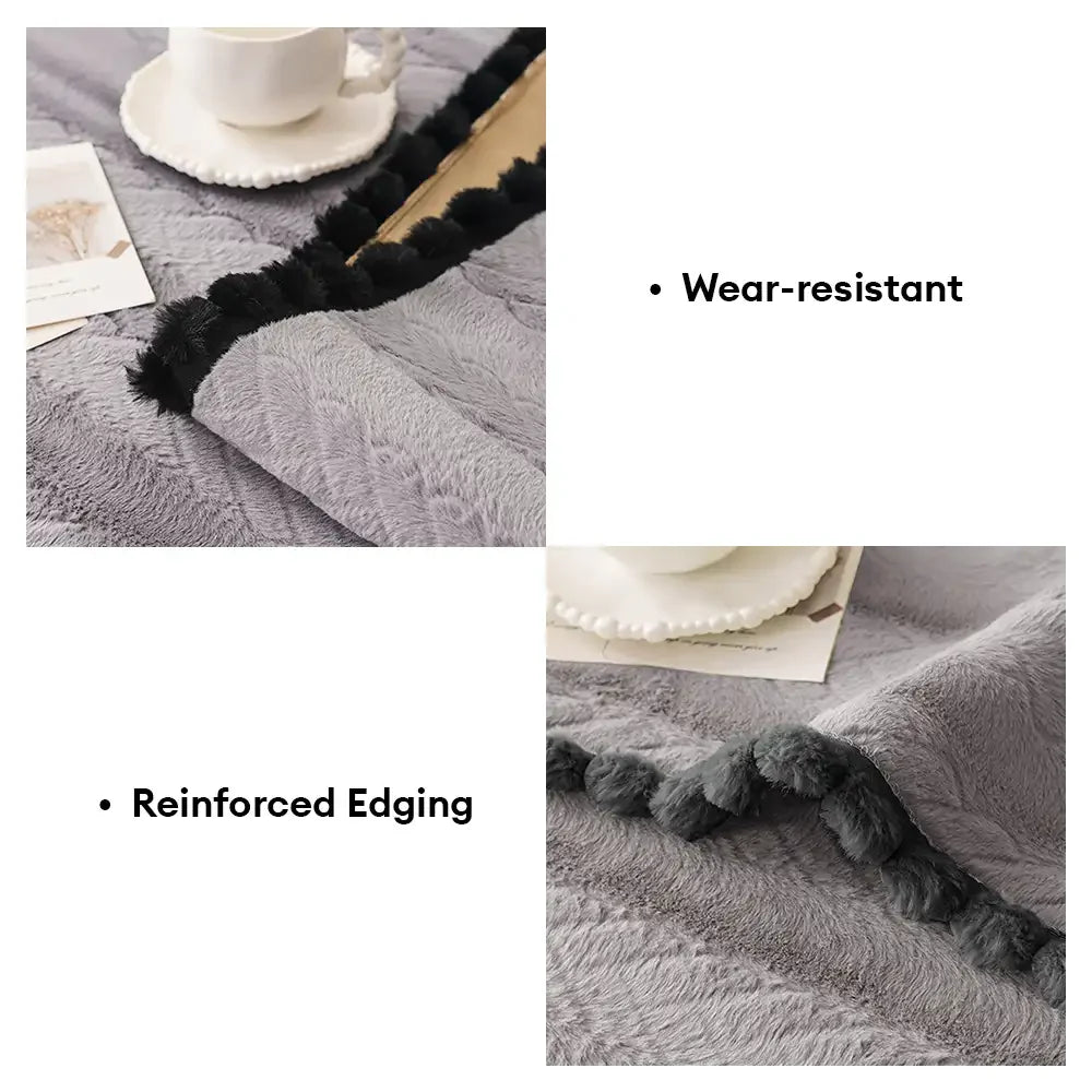 Copertura per divano in peluche invernale Lazy Chic, morbida e delicata sulla pelle